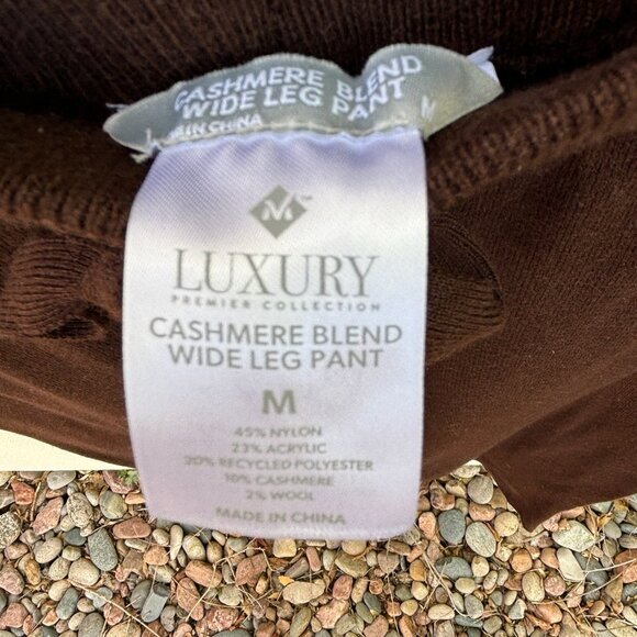 Cashmere Blend Wide Leg Lounge Pants - Picture 4 of 4